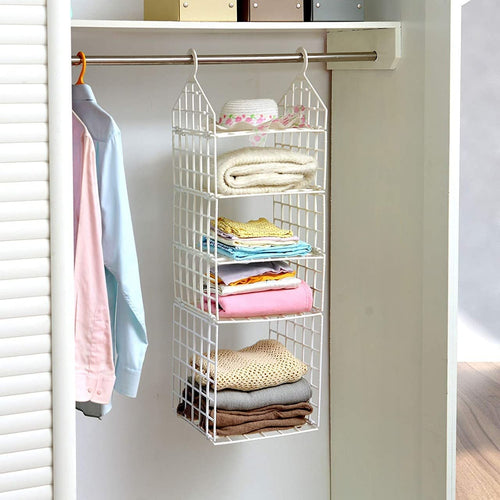 5‑Layer Hanging Wardrobe Organizer Rack for Clothes