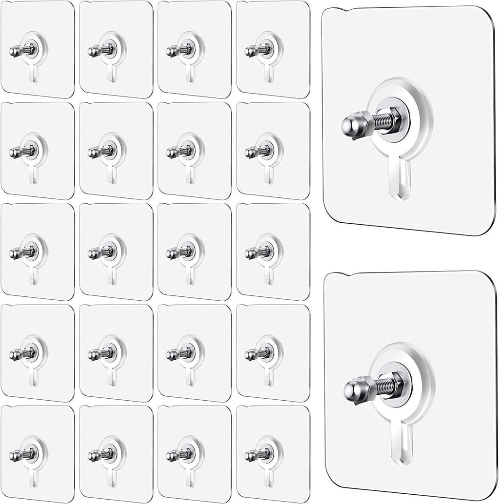 Wall‑Mount Adhesive Screw Hooks, 10‑Piece Set for Home