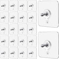 Wall‑Mount Adhesive Screw Hooks, 10‑Piece Set for Home